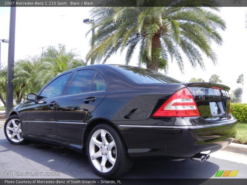 Black / Black 2007 Mercedes-Benz C 230 Sport