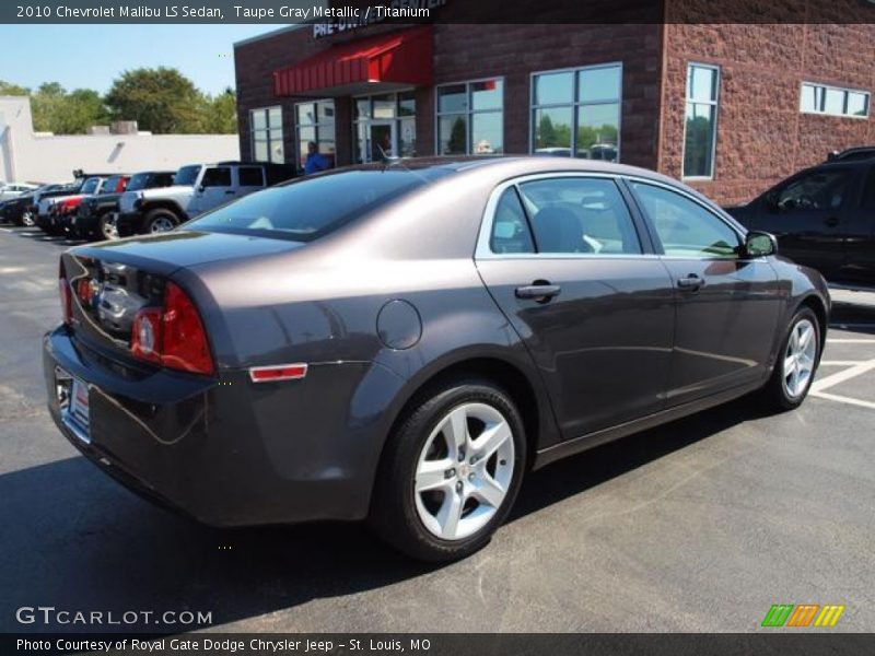 Taupe Gray Metallic / Titanium 2010 Chevrolet Malibu LS Sedan