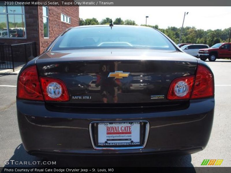 Taupe Gray Metallic / Titanium 2010 Chevrolet Malibu LS Sedan