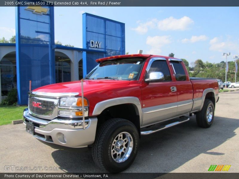 Fire Red / Pewter 2005 GMC Sierra 1500 Z71 Extended Cab 4x4