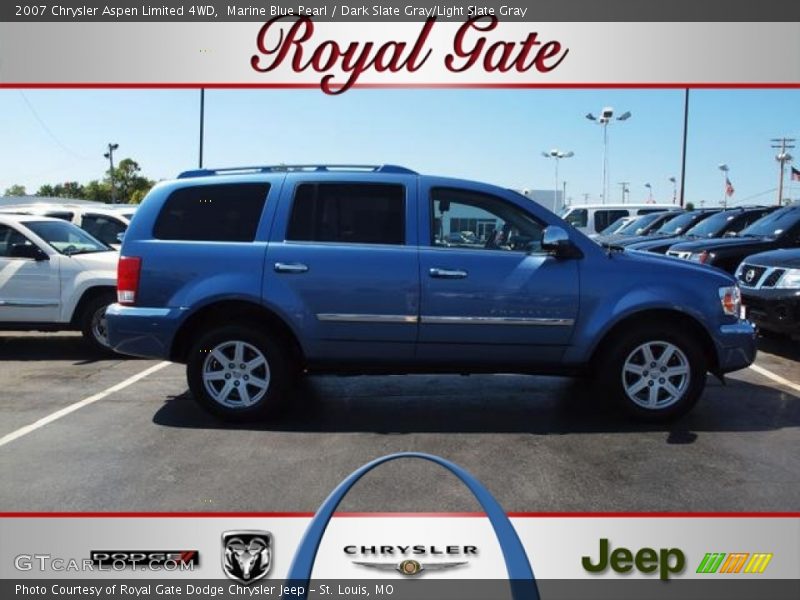 Marine Blue Pearl / Dark Slate Gray/Light Slate Gray 2007 Chrysler Aspen Limited 4WD