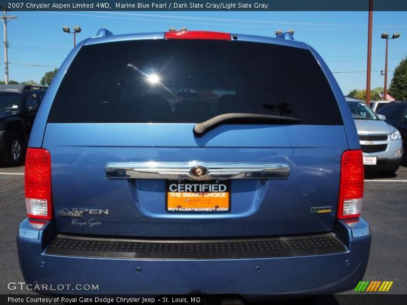 Marine Blue Pearl / Dark Slate Gray/Light Slate Gray 2007 Chrysler Aspen Limited 4WD