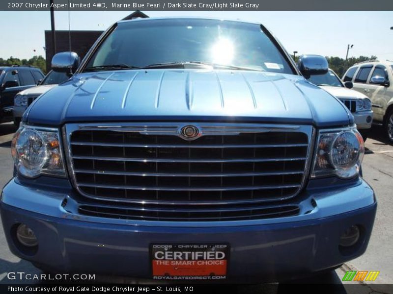 Marine Blue Pearl / Dark Slate Gray/Light Slate Gray 2007 Chrysler Aspen Limited 4WD