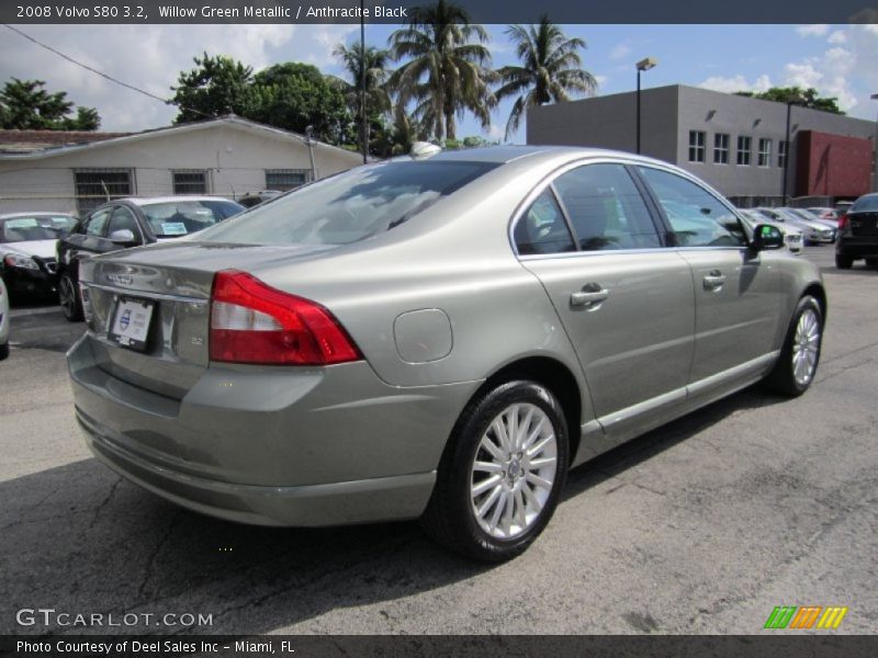 Willow Green Metallic / Anthracite Black 2008 Volvo S80 3.2