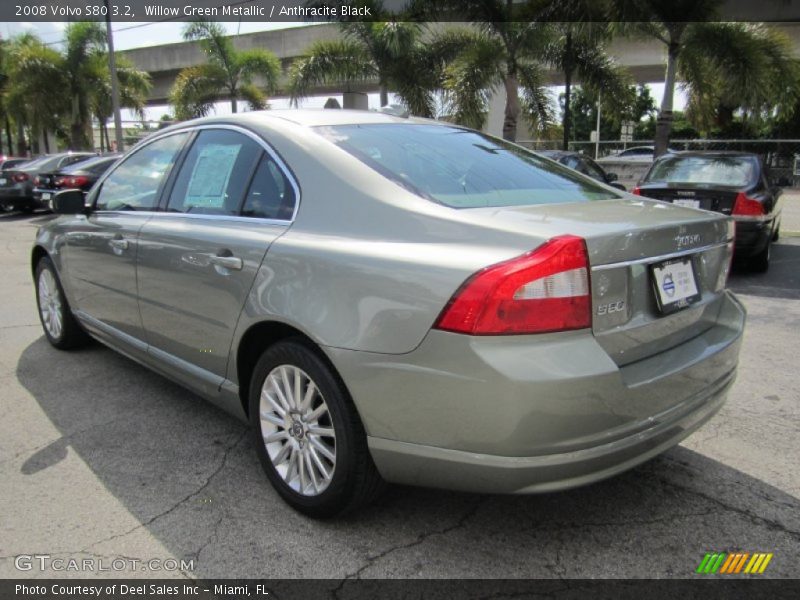 Willow Green Metallic / Anthracite Black 2008 Volvo S80 3.2