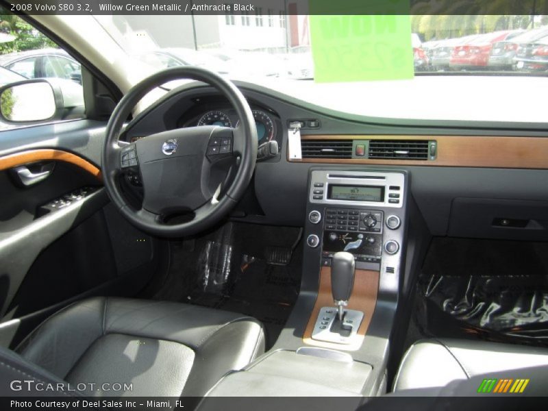 Willow Green Metallic / Anthracite Black 2008 Volvo S80 3.2