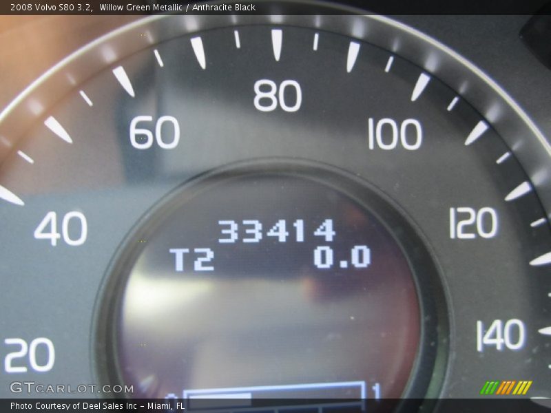 Willow Green Metallic / Anthracite Black 2008 Volvo S80 3.2