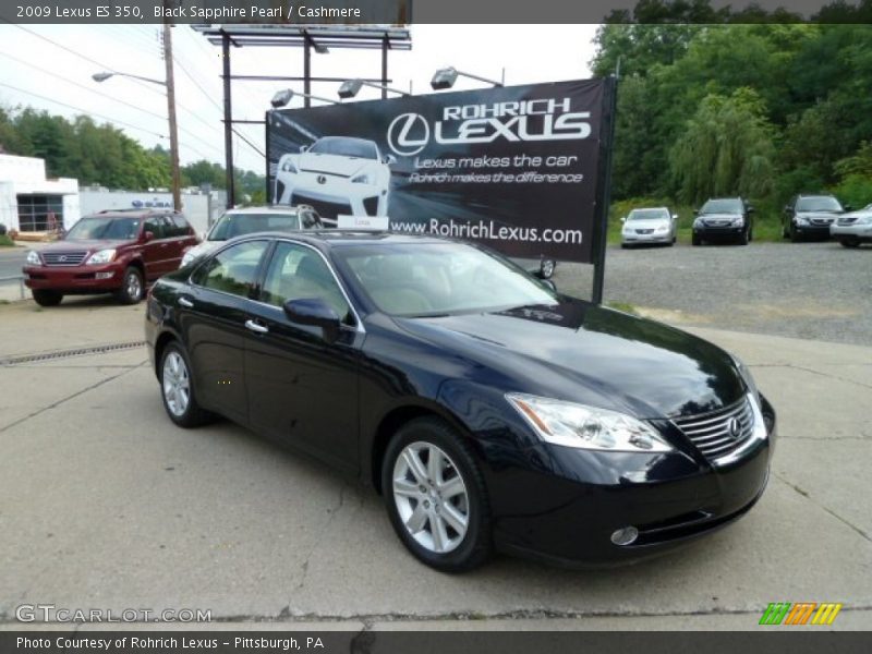 Black Sapphire Pearl / Cashmere 2009 Lexus ES 350