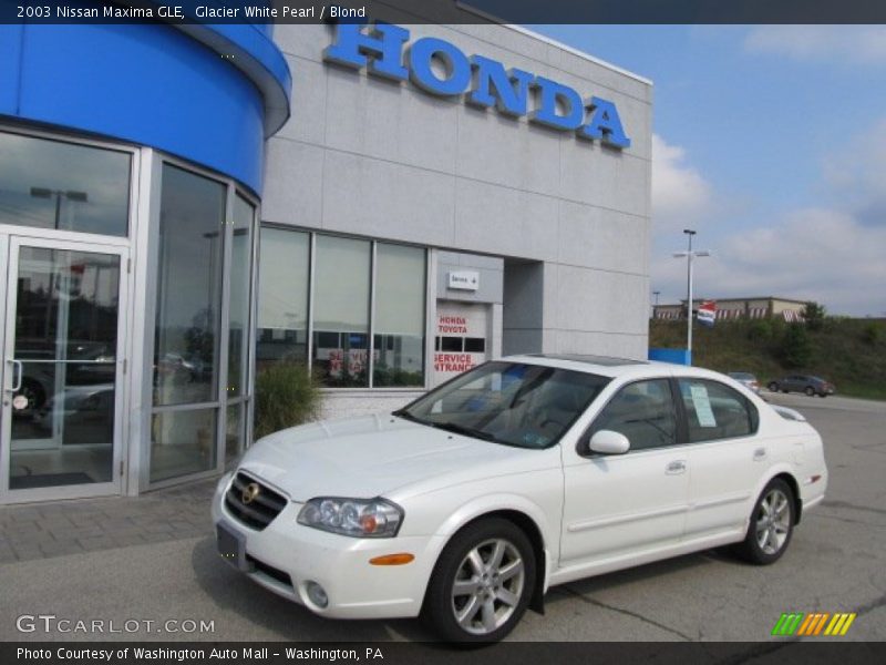 Glacier White Pearl / Blond 2003 Nissan Maxima GLE