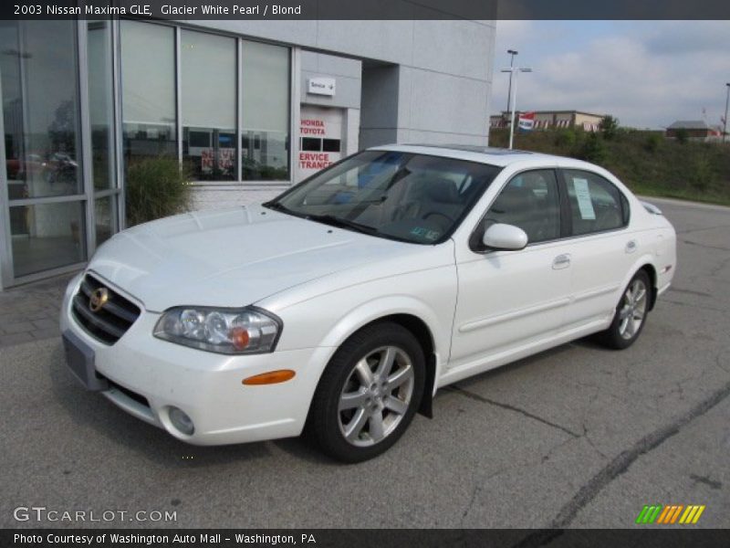 Glacier White Pearl / Blond 2003 Nissan Maxima GLE