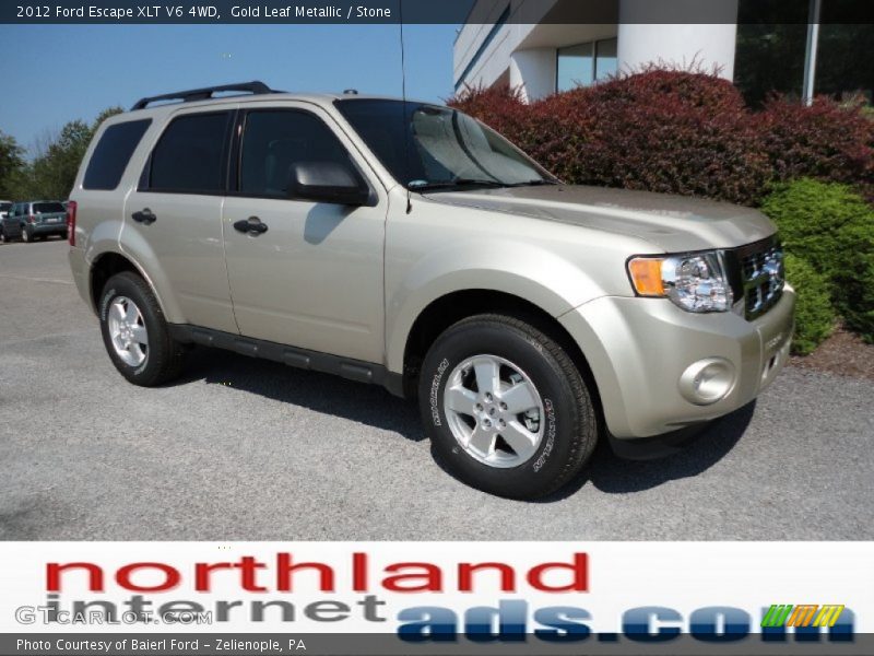 Gold Leaf Metallic / Stone 2012 Ford Escape XLT V6 4WD