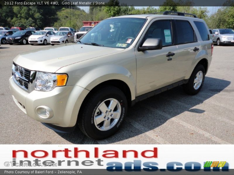 Gold Leaf Metallic / Stone 2012 Ford Escape XLT V6 4WD