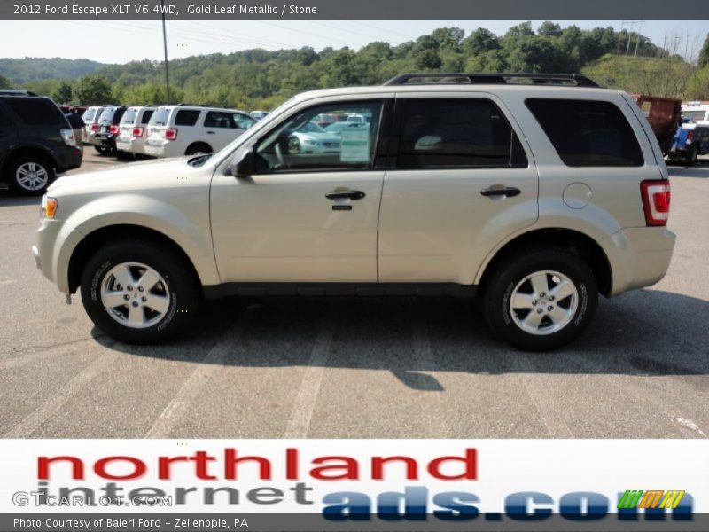 Gold Leaf Metallic / Stone 2012 Ford Escape XLT V6 4WD