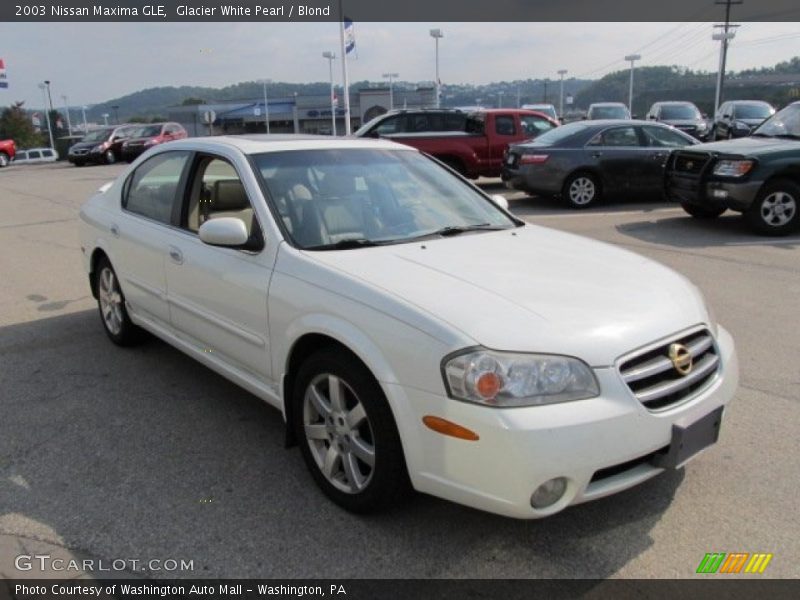 Glacier White Pearl / Blond 2003 Nissan Maxima GLE