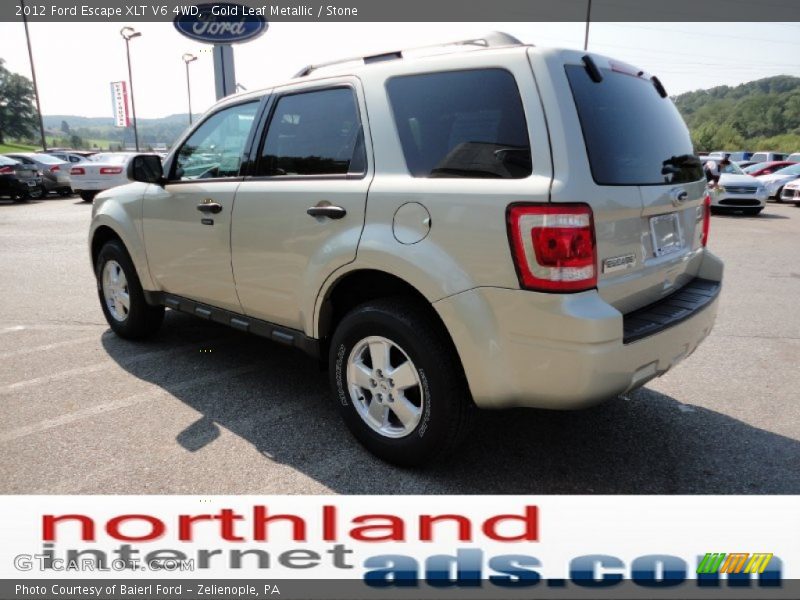 Gold Leaf Metallic / Stone 2012 Ford Escape XLT V6 4WD