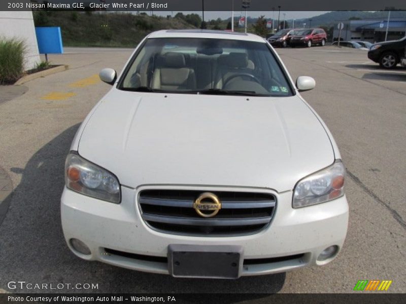 Glacier White Pearl / Blond 2003 Nissan Maxima GLE