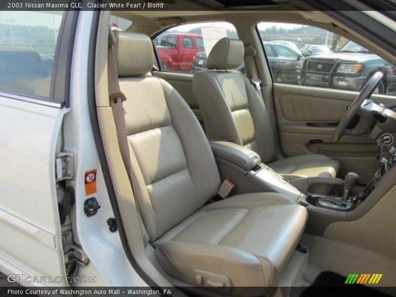 Glacier White Pearl / Blond 2003 Nissan Maxima GLE