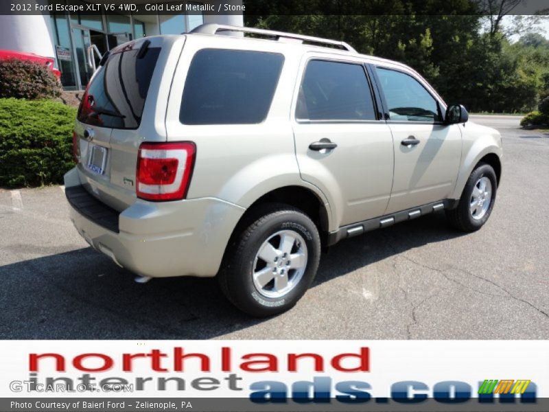 Gold Leaf Metallic / Stone 2012 Ford Escape XLT V6 4WD