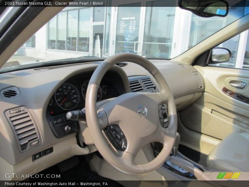 Glacier White Pearl / Blond 2003 Nissan Maxima GLE