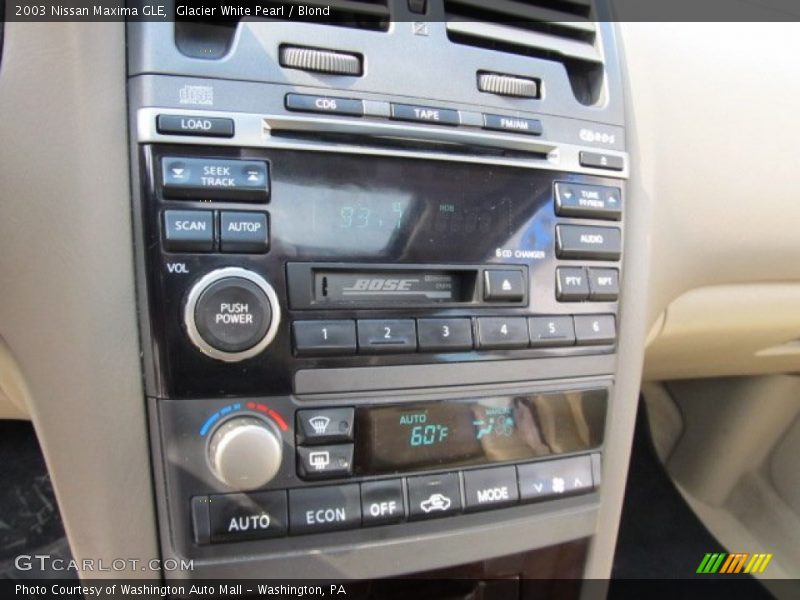 Glacier White Pearl / Blond 2003 Nissan Maxima GLE