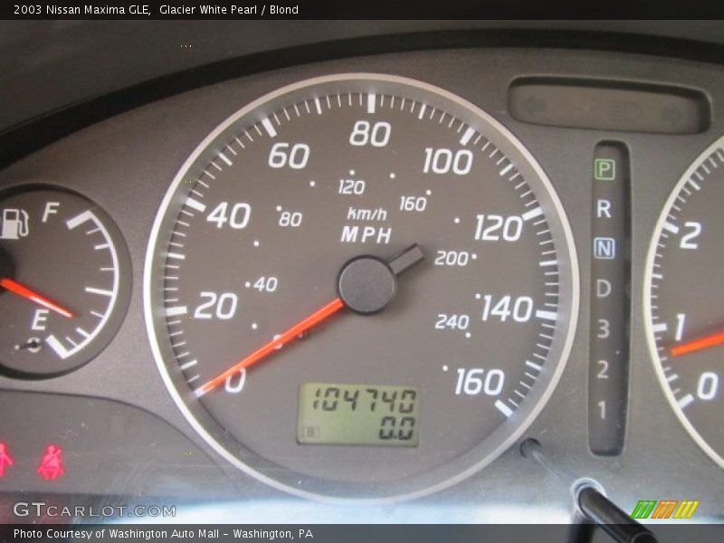 Glacier White Pearl / Blond 2003 Nissan Maxima GLE