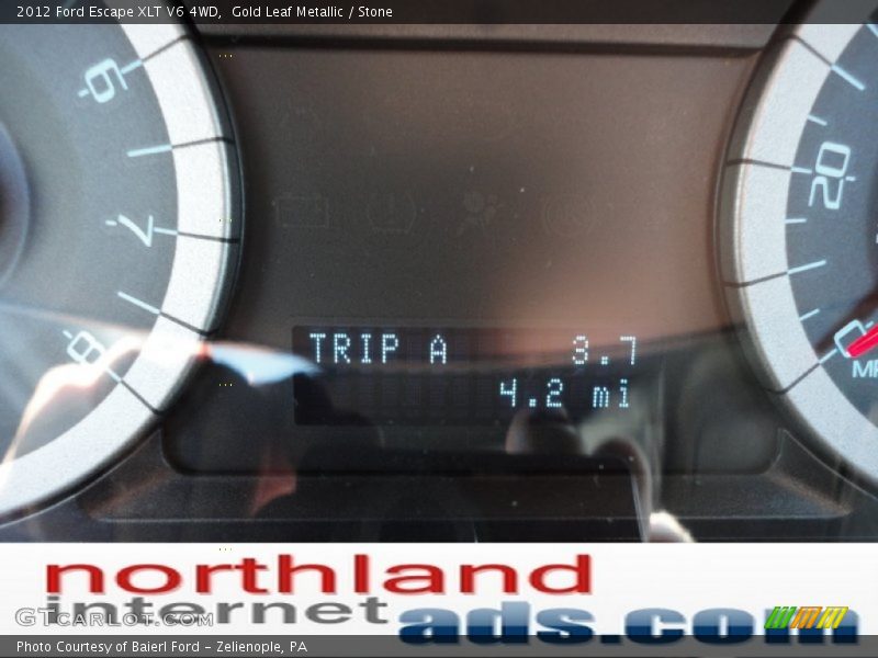 Gold Leaf Metallic / Stone 2012 Ford Escape XLT V6 4WD