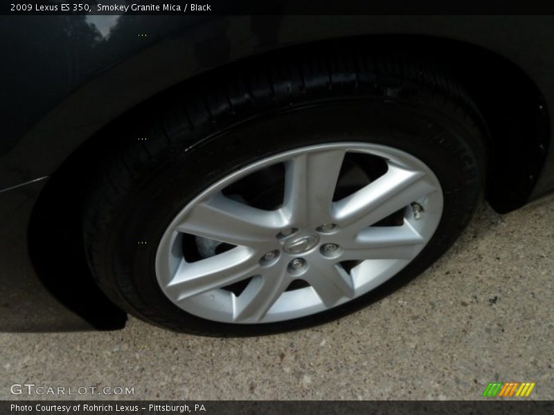 Smokey Granite Mica / Black 2009 Lexus ES 350