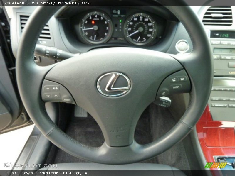 Smokey Granite Mica / Black 2009 Lexus ES 350
