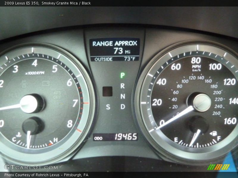 Smokey Granite Mica / Black 2009 Lexus ES 350