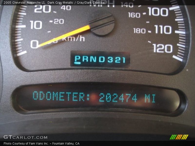 Dark Gray Metallic / Gray/Dark Charcoal 2005 Chevrolet Avalanche LS
