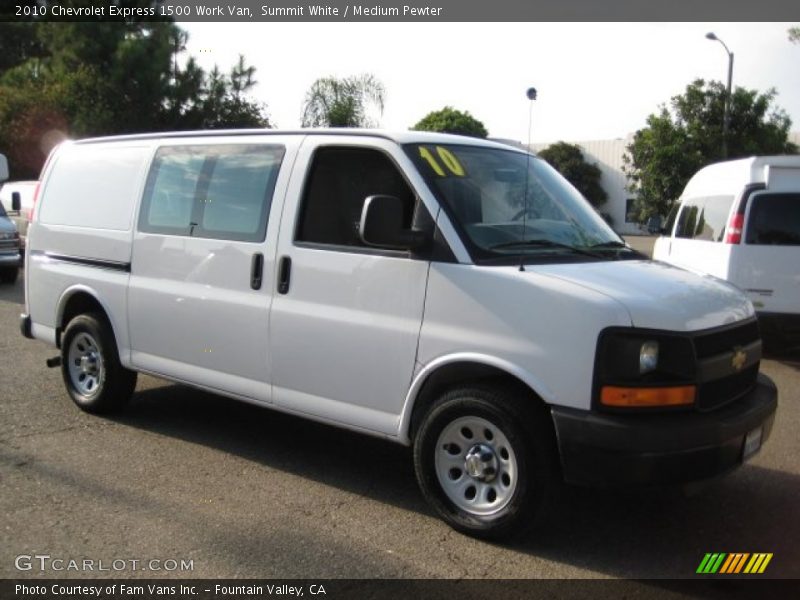 Summit White / Medium Pewter 2010 Chevrolet Express 1500 Work Van