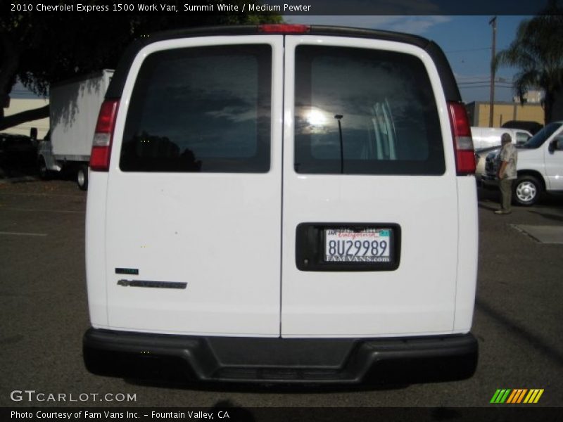 Summit White / Medium Pewter 2010 Chevrolet Express 1500 Work Van