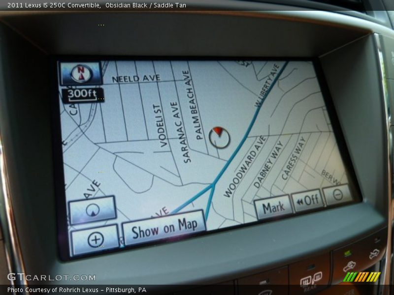 Navigation of 2011 IS 250C Convertible