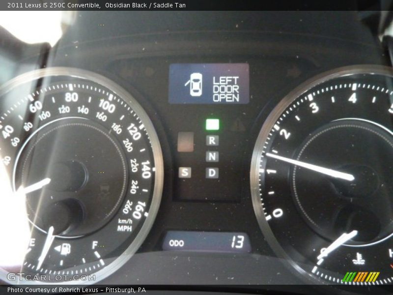 Obsidian Black / Saddle Tan 2011 Lexus IS 250C Convertible