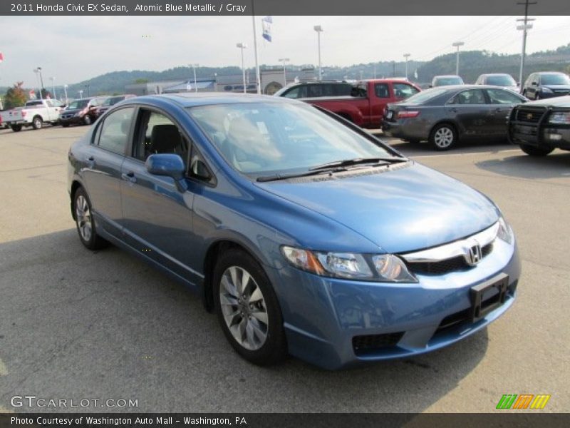 Atomic Blue Metallic / Gray 2011 Honda Civic EX Sedan