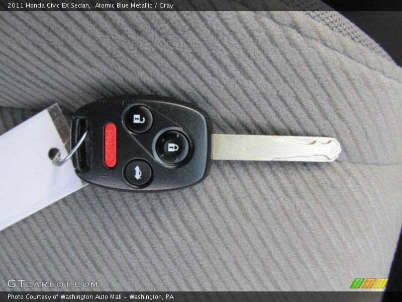 Atomic Blue Metallic / Gray 2011 Honda Civic EX Sedan