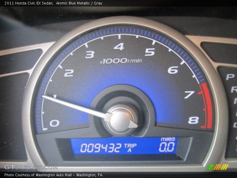 Atomic Blue Metallic / Gray 2011 Honda Civic EX Sedan