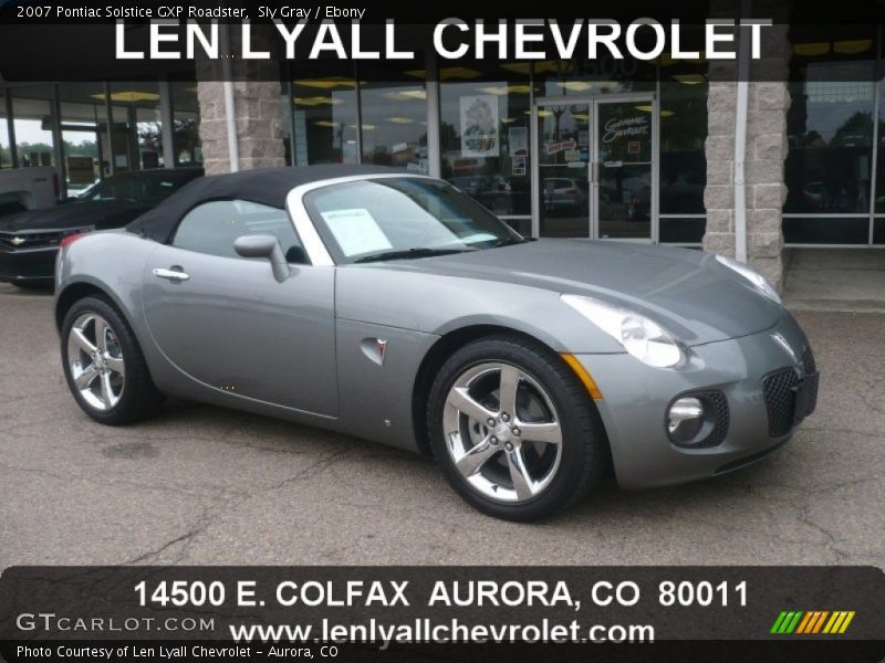 Sly Gray / Ebony 2007 Pontiac Solstice GXP Roadster