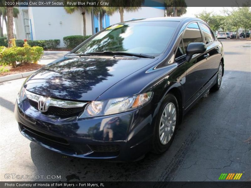 Royal Blue Pearl / Gray 2010 Honda Civic DX-VP Sedan