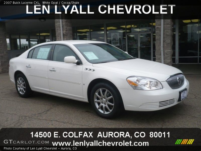 White Opal / Cocoa/Shale 2007 Buick Lucerne CXL