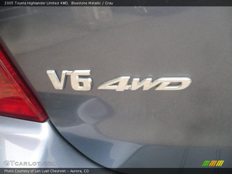 Bluestone Metallic / Gray 2005 Toyota Highlander Limited 4WD