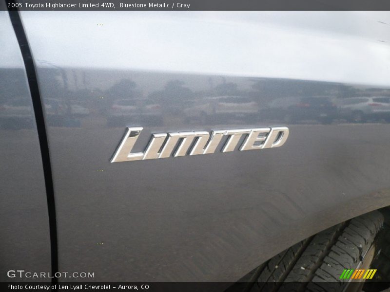 Bluestone Metallic / Gray 2005 Toyota Highlander Limited 4WD