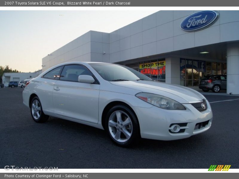 Blizzard White Pearl / Dark Charcoal 2007 Toyota Solara SLE V6 Coupe