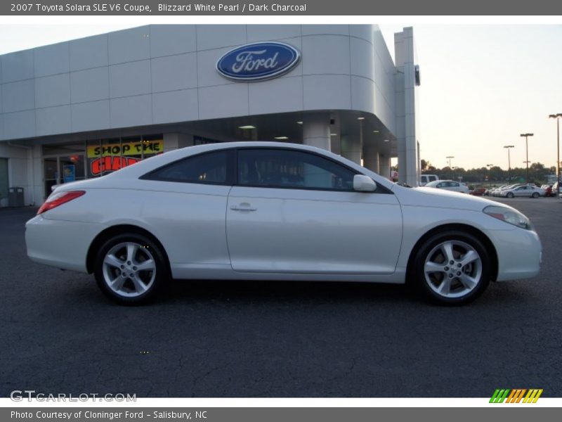 Blizzard White Pearl / Dark Charcoal 2007 Toyota Solara SLE V6 Coupe