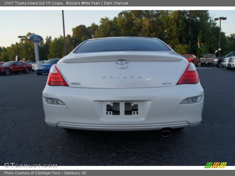 Blizzard White Pearl / Dark Charcoal 2007 Toyota Solara SLE V6 Coupe