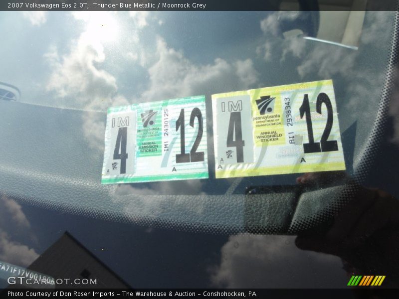 Thunder Blue Metallic / Moonrock Grey 2007 Volkswagen Eos 2.0T