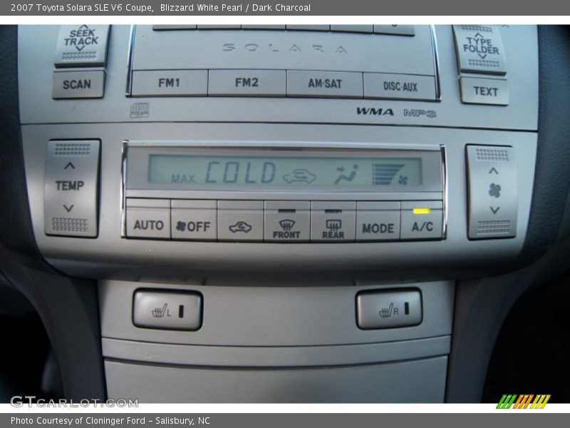 Controls of 2007 Solara SLE V6 Coupe