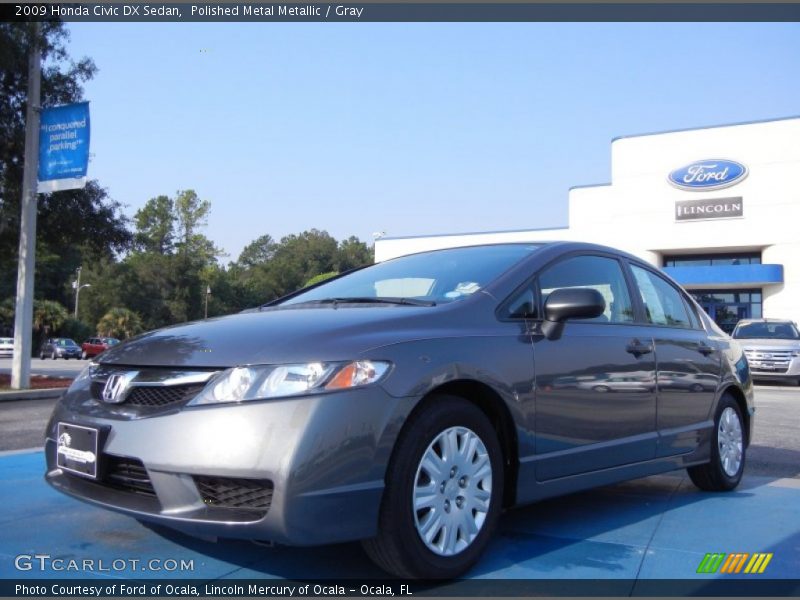 Polished Metal Metallic / Gray 2009 Honda Civic DX Sedan