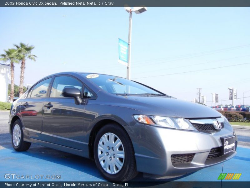 Polished Metal Metallic / Gray 2009 Honda Civic DX Sedan