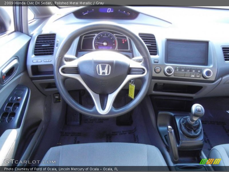 Polished Metal Metallic / Gray 2009 Honda Civic DX Sedan